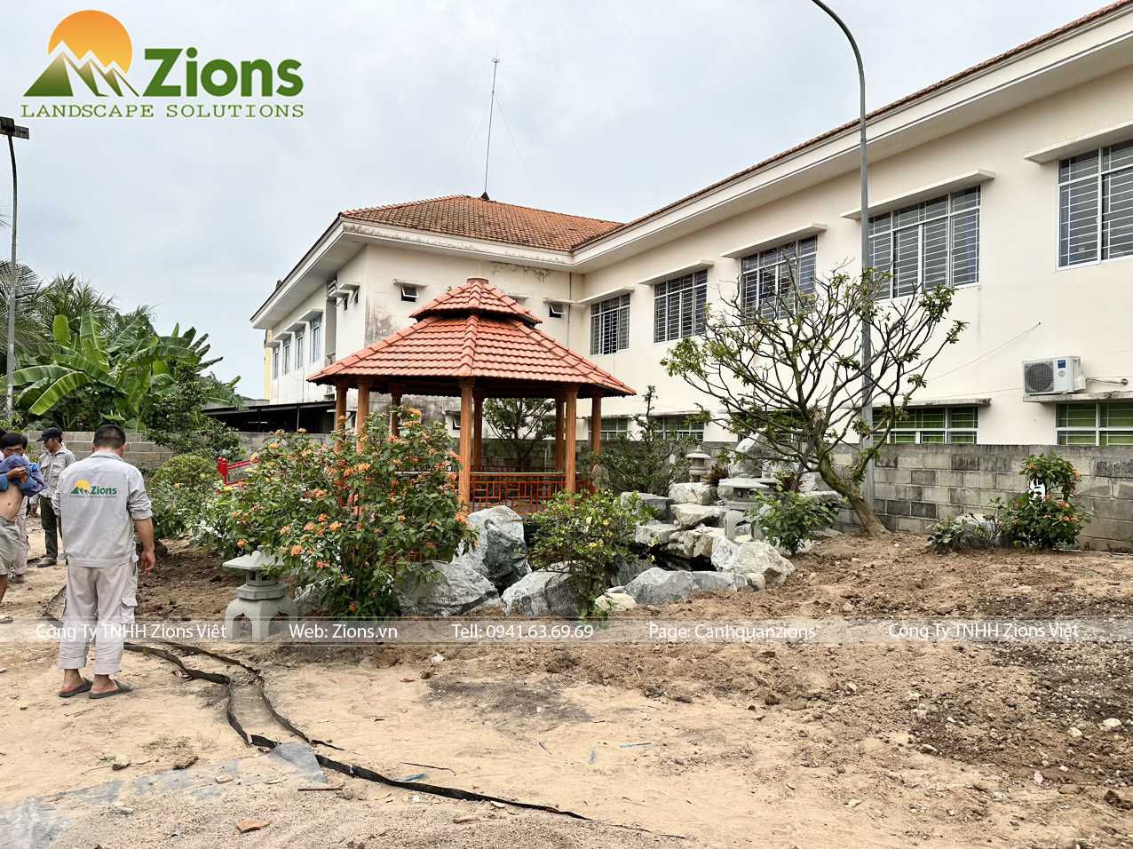 Thi công sân vườn tại An Giang được thực hiện bởi Zions Landscape